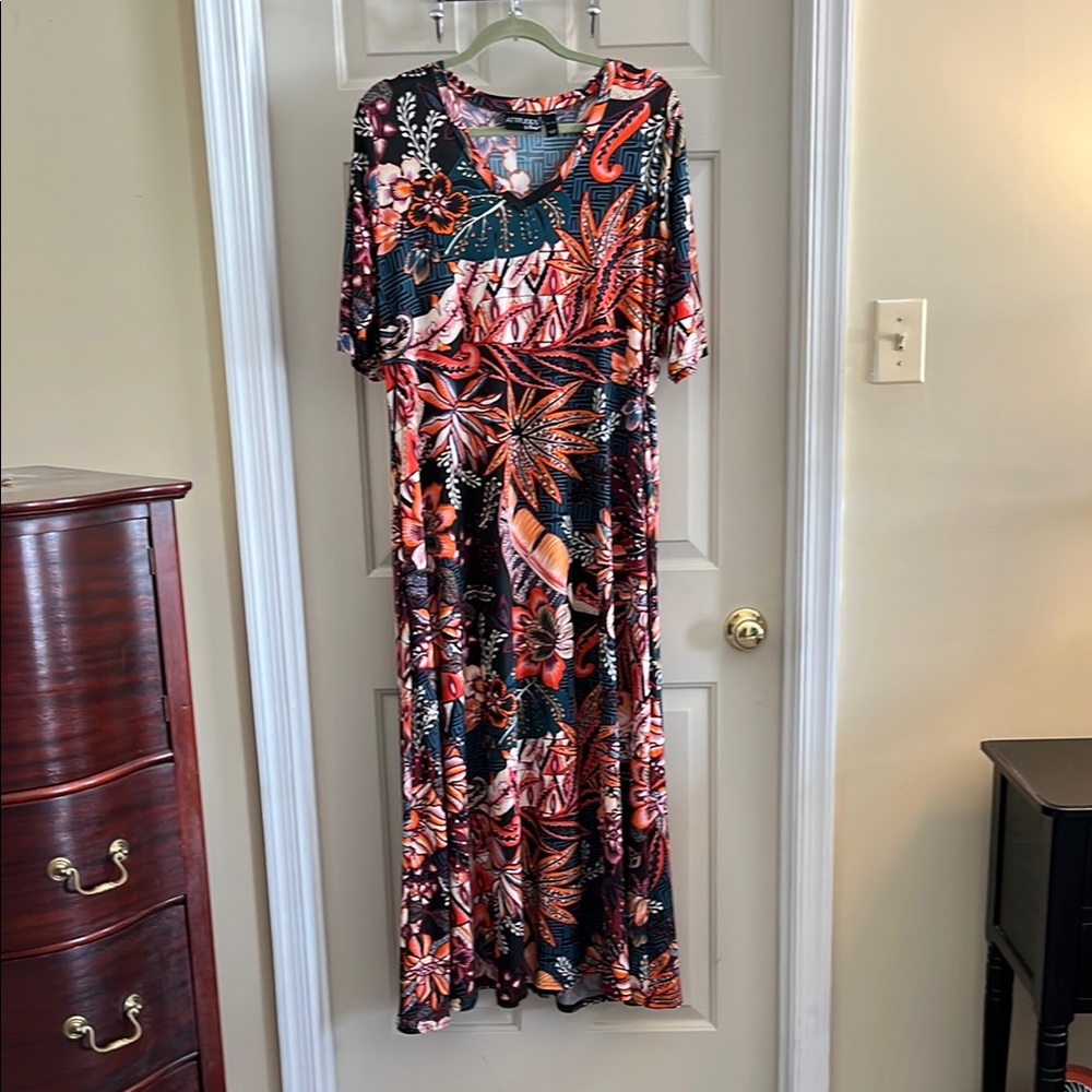 Floral Multicolor Maxi Dress Attitudes by Renee